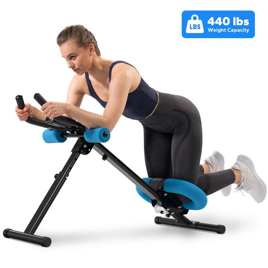 MERACH Adjustable Ab Trainer Machine with LCD Monitor, Foldable Ab Exercise Machine for abs, Arm, Leg, Buttocks Shaper, Core & Ab Trainer at Home Gym for Women, Workout Equipment