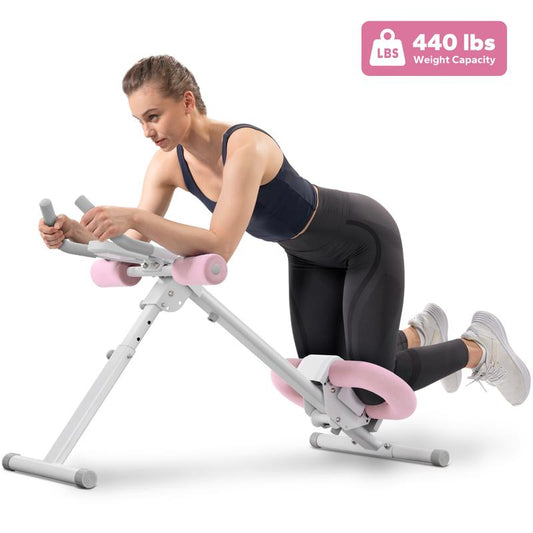 MERACH Adjustable Ab Trainer Machine with LCD Monitor, Foldable Ab Exercise Machine for abs, Arm, Leg, Buttocks Shaper, Core & Ab Trainer at Home Gym for Women, Workout Equipment
